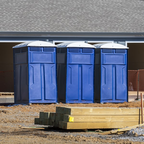 how often are the porta potties cleaned and serviced during a rental period in Emhouse Texas